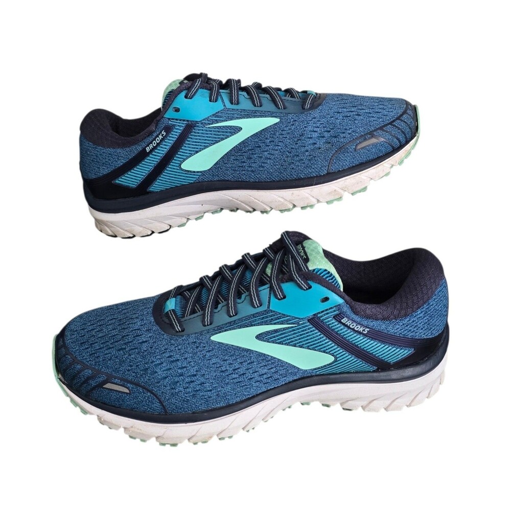 Brooks Adrenaline GTS 18 Sneakers Womens Size 9.5 Wide Teal Blue Running Shoes